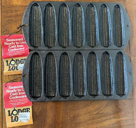 New With Tags Pair Of Lodge Cast Iron Corn Molds 1 Of 2
