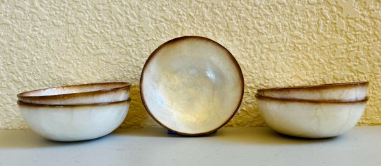 Mid Century Capriz Shell Bowls