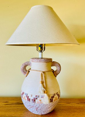 Handmade Southwestern Clay Table Lamp