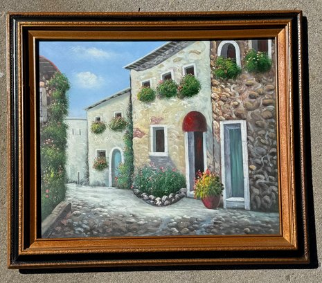 Framed Canvas Province Themed Oil Painting