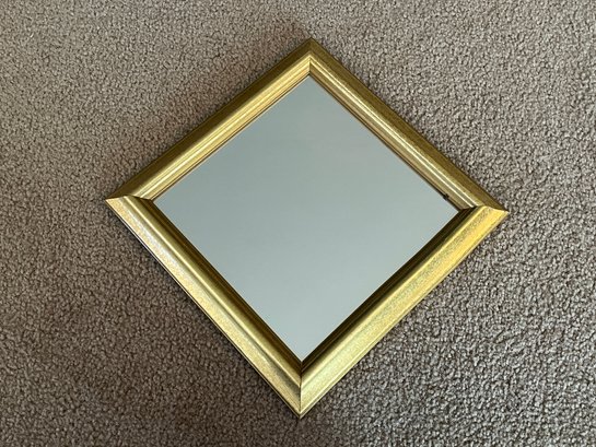 Small Square Wall Mirror With Gold Frame