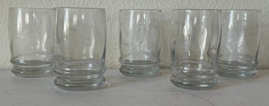 Set Of 5 Small Drinking Glasses