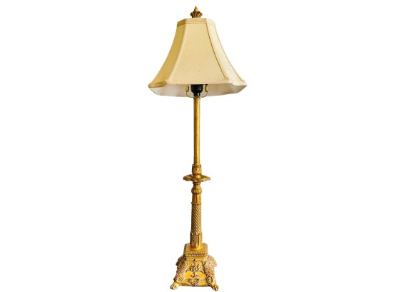 Golden Ornamented Tall Table Lamp