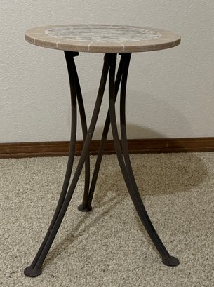 Round Slate Stone Side Table 2 Of 2