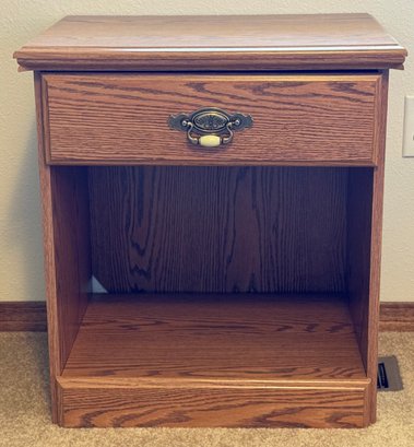 Solid Wood 1-drawer Nightstand