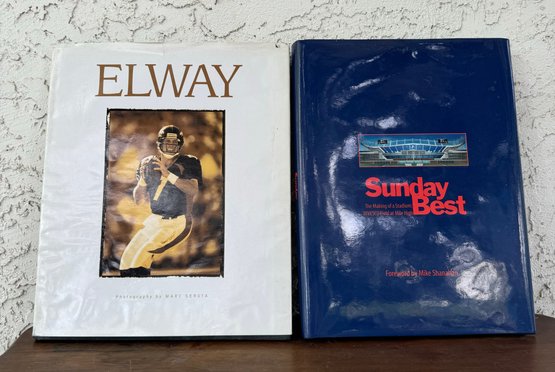 Two Hardback Denver Broncos Elway & Sunday Best Books