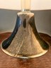 Vintage Mid-century Retro Walnut, Glass And Brass Lamp