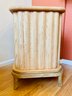 Pennsylvania House Wood Side Table Cabinet With Cast Metal Base