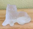 Lenox Frosted Crystal Cat Figurine