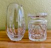 3 Pieces Of Crystal Including Lenox Vase