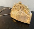Vintage Gold Clutch With Chain Strap By Barbara Bolan