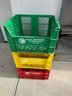 Lot Of Three Vintage Stackable Waste Management Plastic Crates