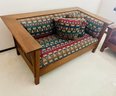 Stickley Furniture Mission Arts And Crafts Love Seat With Custom Upholstery