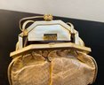 Vintage Gold Clutch With Chain Strap By Barbara Bolan