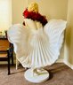 Vintage Marilyn Monroe Life Sized Sculpture  With Red Feather Boa