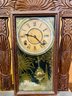 Antique Ingraham Atlantic Gingerbread Clock Pendulum Ornate Oak 1910