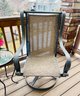 Pair Of Swivel Patio Chairs With Small Table