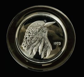 Lalique ' Petit Geai ' 1973 Collector Plate 8 1/2'