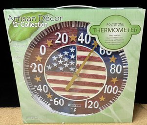 Artisan Decor 12 Polystone Patriotic Thermometer