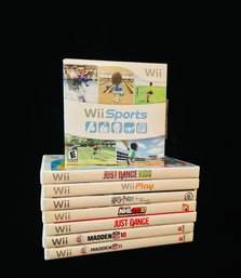 Assortment Of Wii Games Including Madden, Just Dance And More