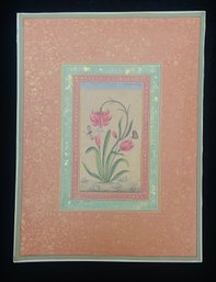 Indian Mughal Art Flower Painting