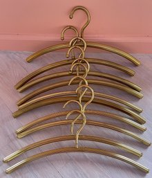 Lot Of 10 Vintage Gold Metal Hangers
