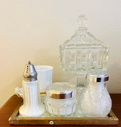 Variety Of Bathroom And Vanity Containers