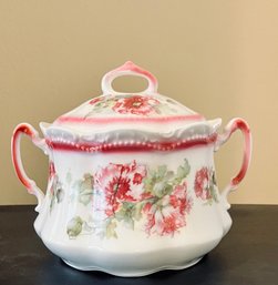 Rose Pattern Cookie Jar