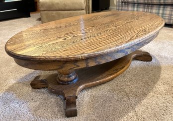 Vintage Oval Wood Coffee Table