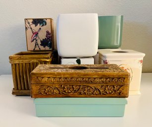 Assortment Of Decorative Tissues Boxes