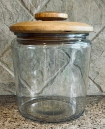 Glass Storage Jar With Wood Lid
