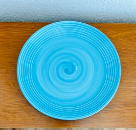 Pair Of Blue Ceramic Plates