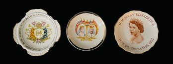 3 Queen Elizabeth Souvenir Plates