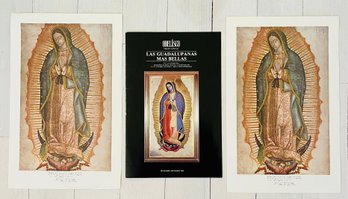 Lot Of 2 Religious Prints And 1 Book Of Photographed Art.