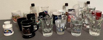 A Large Collection Of Shot Glasses Incl, Tahoe And More