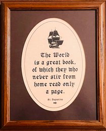 Framed St Augustine Quote Print