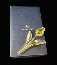 Swarovski Crystal Yellow Tulip Flower