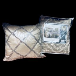 Waterford Linens Decorative Pillow And Duvet Cover, BRAND NEW!