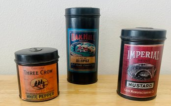 Trio Of Spice Tins