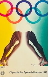 Olympics Games Of Munich 1972 Cardboard Poster