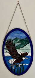A Beautiful Stained Glass Eagle With Lead  Frame
