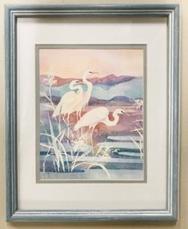 Framed Egret Art