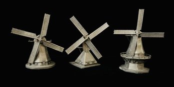 Artil Special Utrecht Tin Windmills Trio Made In Holland