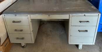 Vintage Metal Desk VERY HEAVY