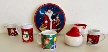 Christmas Collection Of Mugs And Decor
