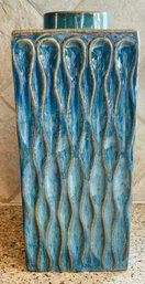 Blue Textured Vase