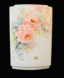 Thelma Winter Bavaria Hand Painted Flower Vase