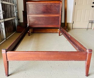 Vintage Solid Cherry Twin Size Bed Frame 1 Of 2