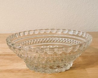 Vintage Anchor Hocking Crystal Wexford Glass Bowl