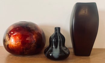 Trio Of Decorative Vases